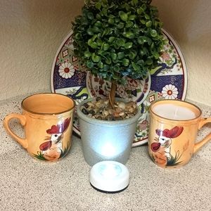 Le fleur mugs / homemade candle